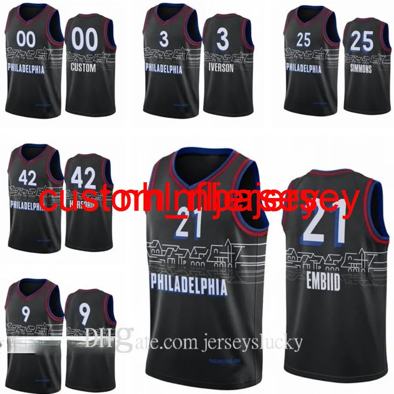 Vintage City Basketball Jersey Edition Danny Green Jersey Tyrese Maxey Dwight Howard Tony Bradley Seth Curry Joel Embiid Ben Simmons