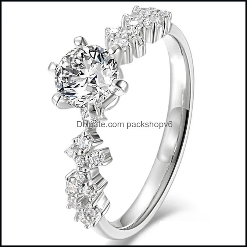 rings with crystal zircon fashion trend jewelry for women wedding engagement anniversary valentine`s day gift