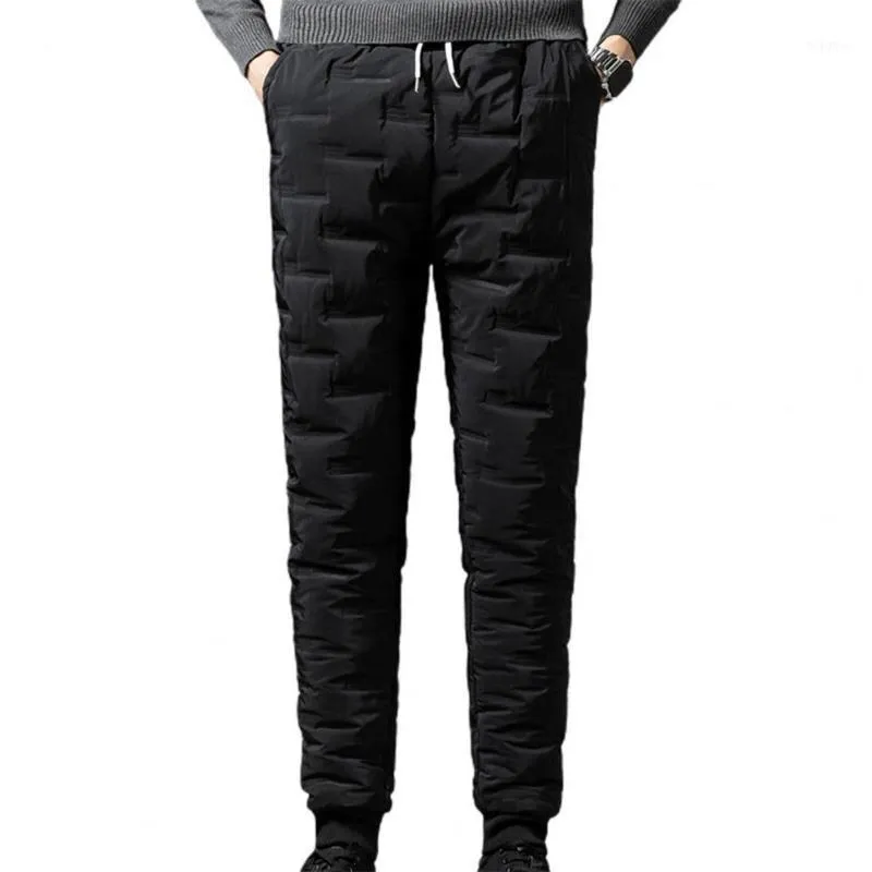 Pantalons pour hommes hiver extérieur bas hommes solide parcimonie polyvalent coupe-vent chaud épaissir pantalon imperméable 2022