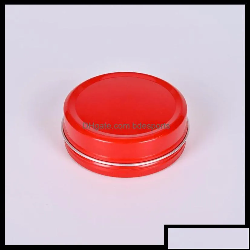 100g Red Black Empty Aluminum Can Container Metal Storage Tin Jars With Inner Liners For Cotton Coil And Candle