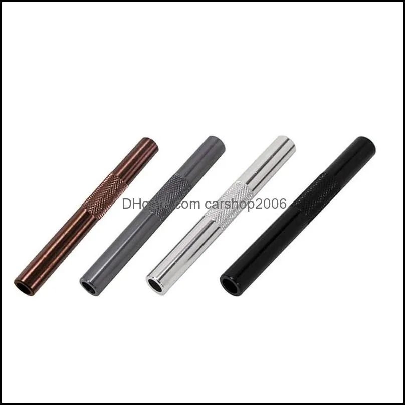 70mm Aluminum Metal Pipes Multi Purpose Multi Color Man Smoking Set Pillar Shape Anti Wear Pipe Fashion 1xb O2