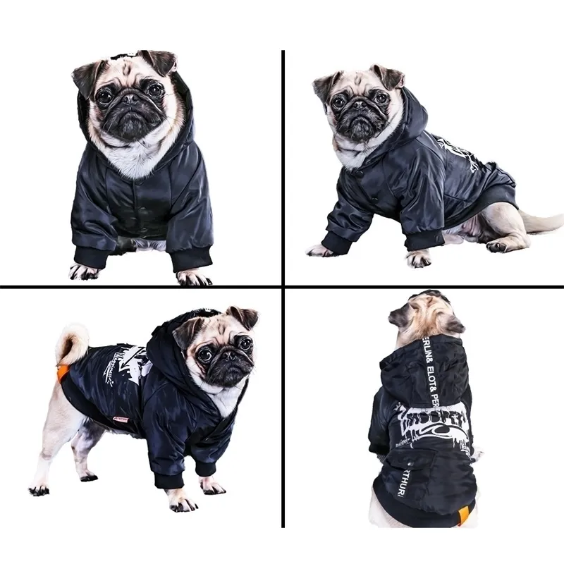 Huisdierkleding honden puppy hoodies jas voor grote medium kleine outfits mode bulldog pug kleding honden fleece trui y200330