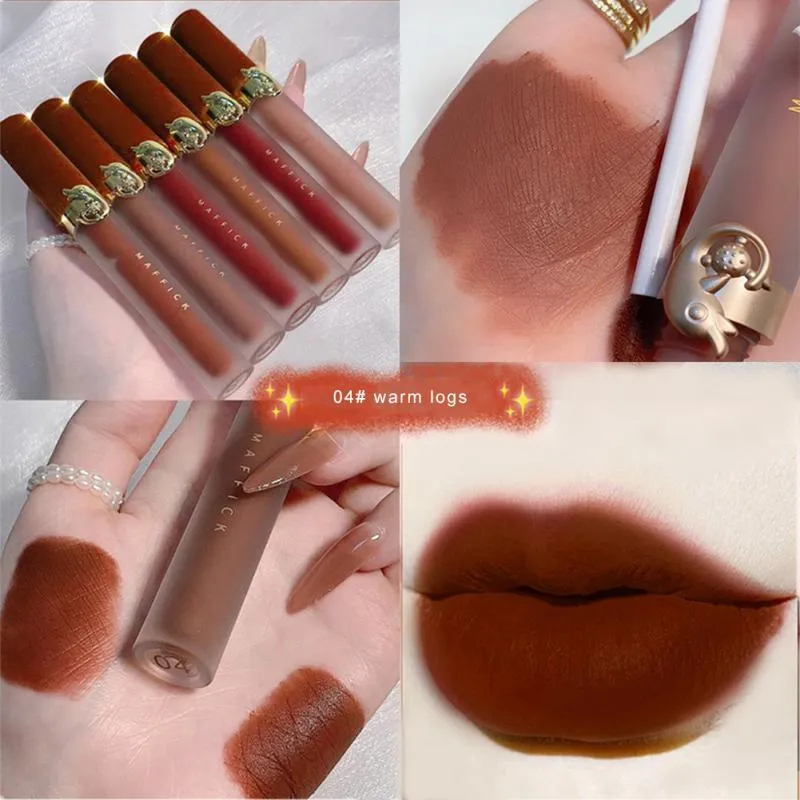 Lip Gloss Maffick Love Matte Velvet Glaze eenvoudig te kleuren lippenstift langdurige sexy rode tint tslm1