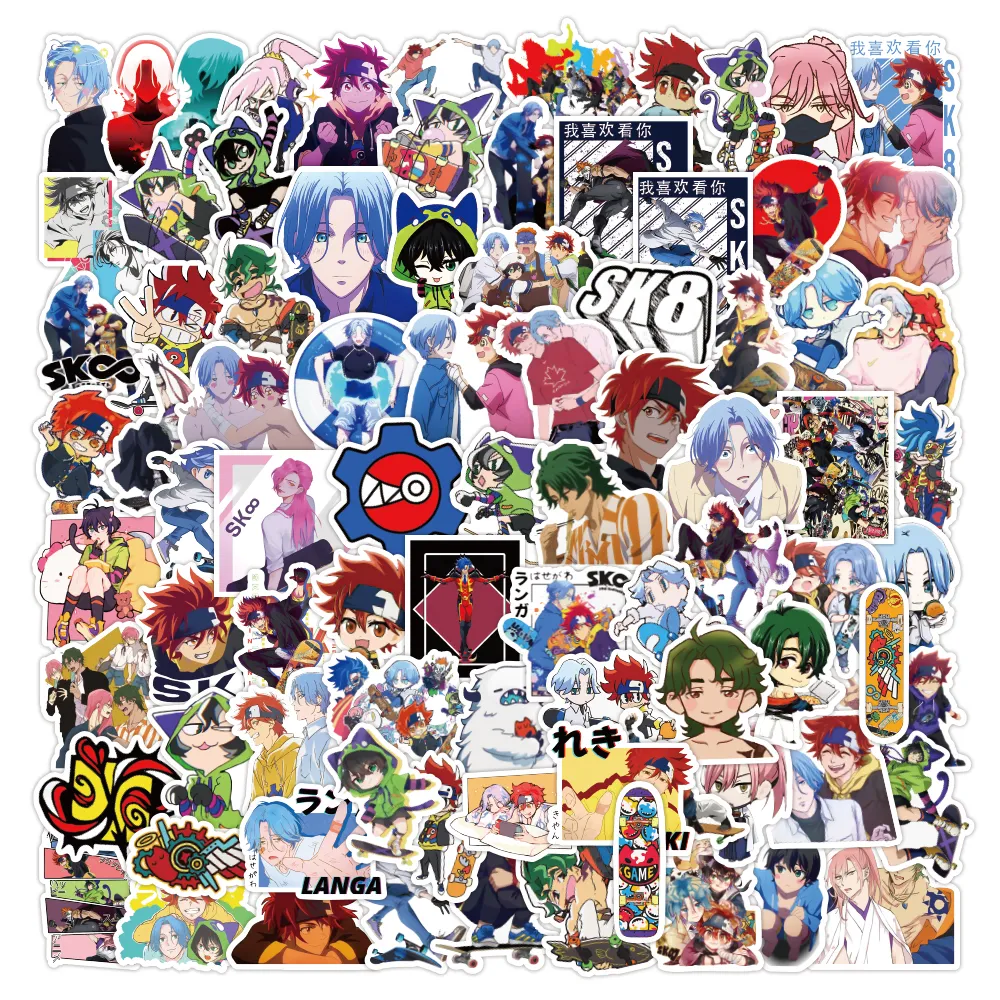 50pcs Anime étanche Anime Graffiti Stickers Pack Cartoon Cartoon pour les enfants Toy Journal journaliste Case de téléphone Téléphone ordinateur portable Suitcase Refrigérateur décalcomanies