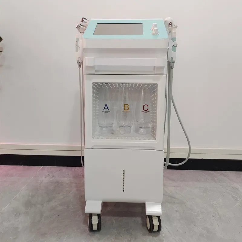 Machine de beauté faciale hydro-dermabrasion 9 en 1, ultrasons RF, Nano Spray BIO, Plasma chaud et froid