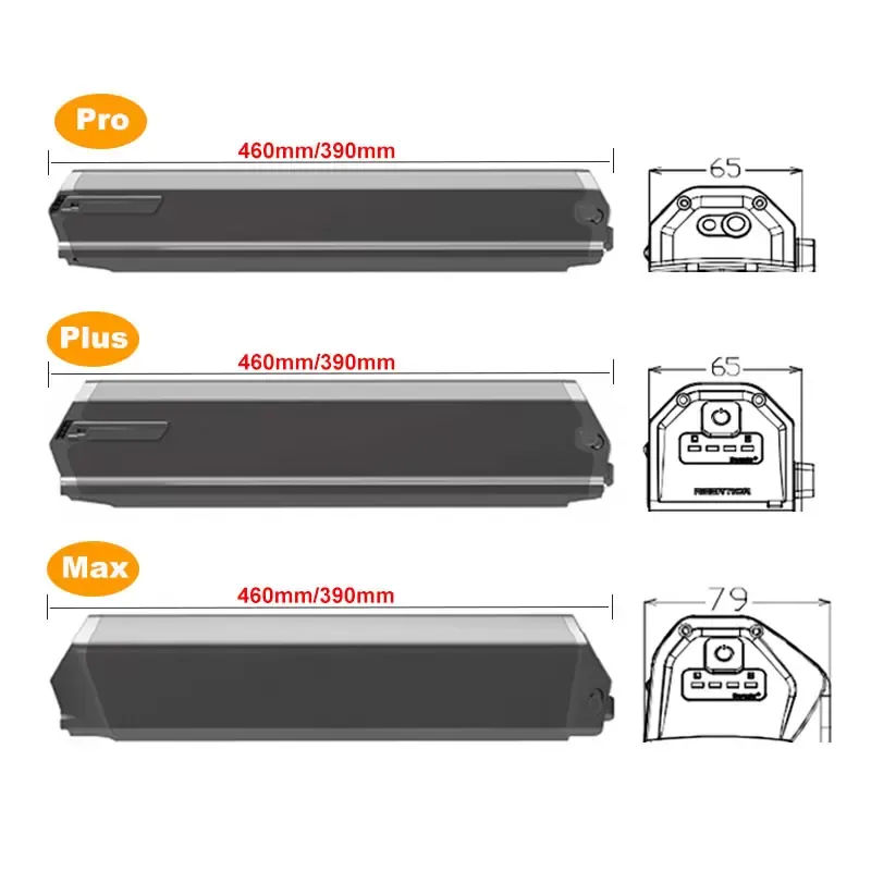 Reention Dorado 52-V-Batterie 15 Ah 20 Ah 17,5 Ah 440 mm 505 mm 52 Volt max. Plus-Batterien Innenrohr-E-Bike-Batterie passend für Ariel Rider