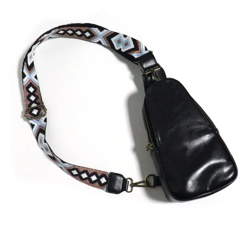 Wallets 40 Pcs Vintage Sling Black PU Leopard Purse Woman Shoulder Zipper Messenger Lined Tote CrossbodyWallets