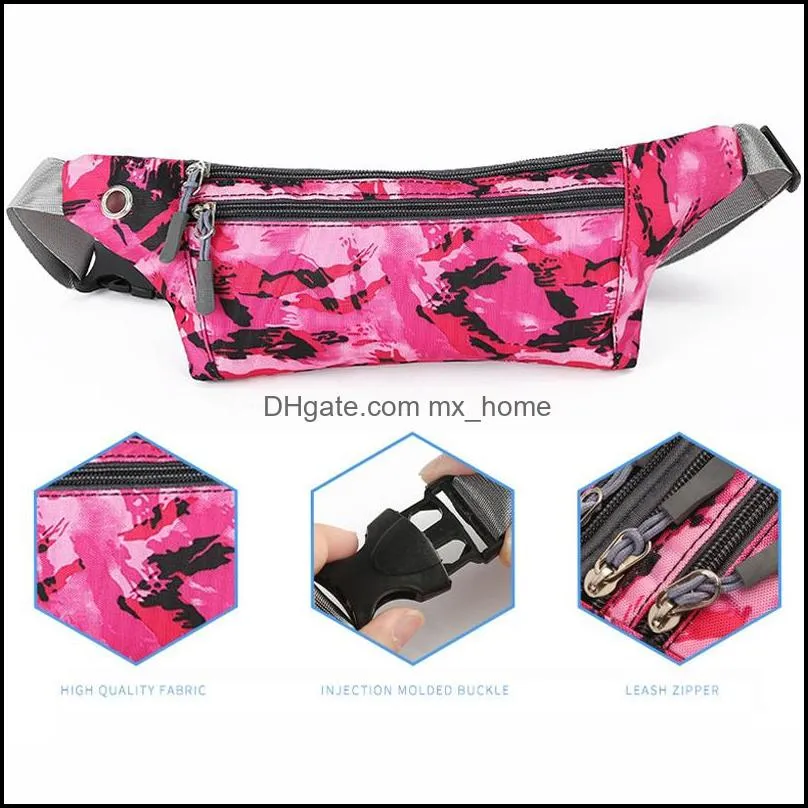 Storage Bags Home Organization Housekee Garden Camouflage Travel Sports Fannypack Outdoor Stretch Dhnqf