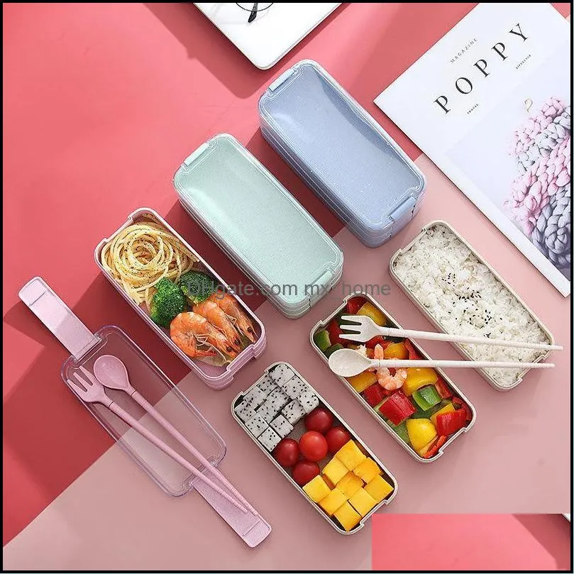 900ml lunchs box adult student children`s lunch boxs portable microwave heating tableware food storage bento boxs kids