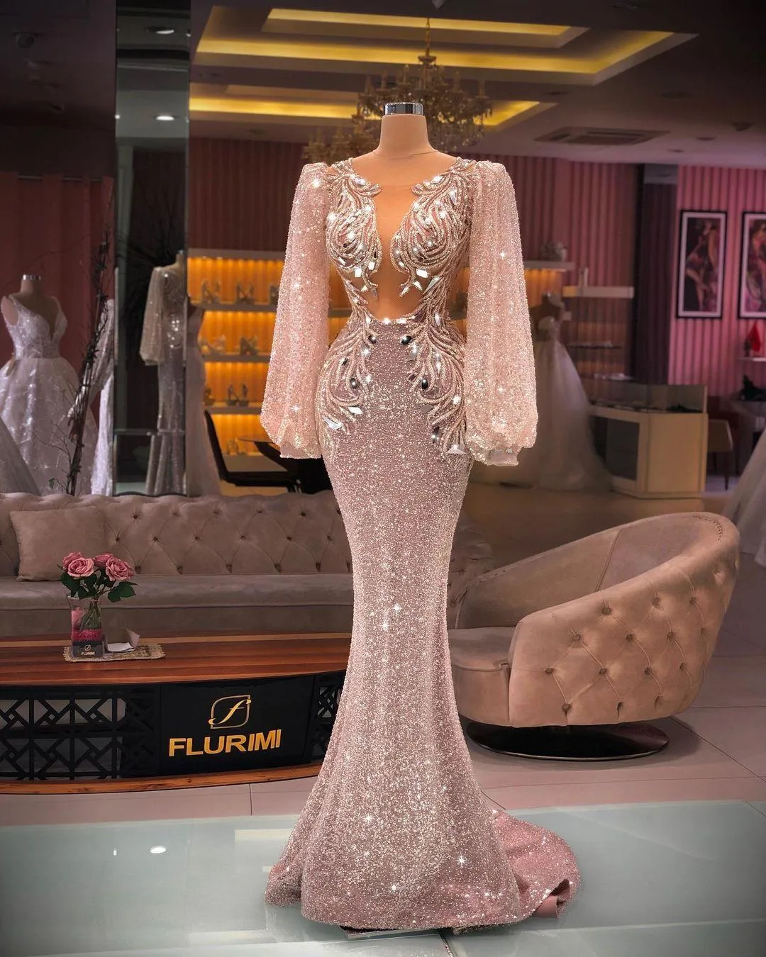 Rose Gold Evening Party Dresses Custom Made Sexy V... From 164,35  | DHgate