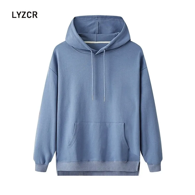 Lyzcr överdimensionerade hoodie tröjor kvinnor lila huva tröja för kvinnor långärmad hoodies tröjor tröjor höststoppar 201203