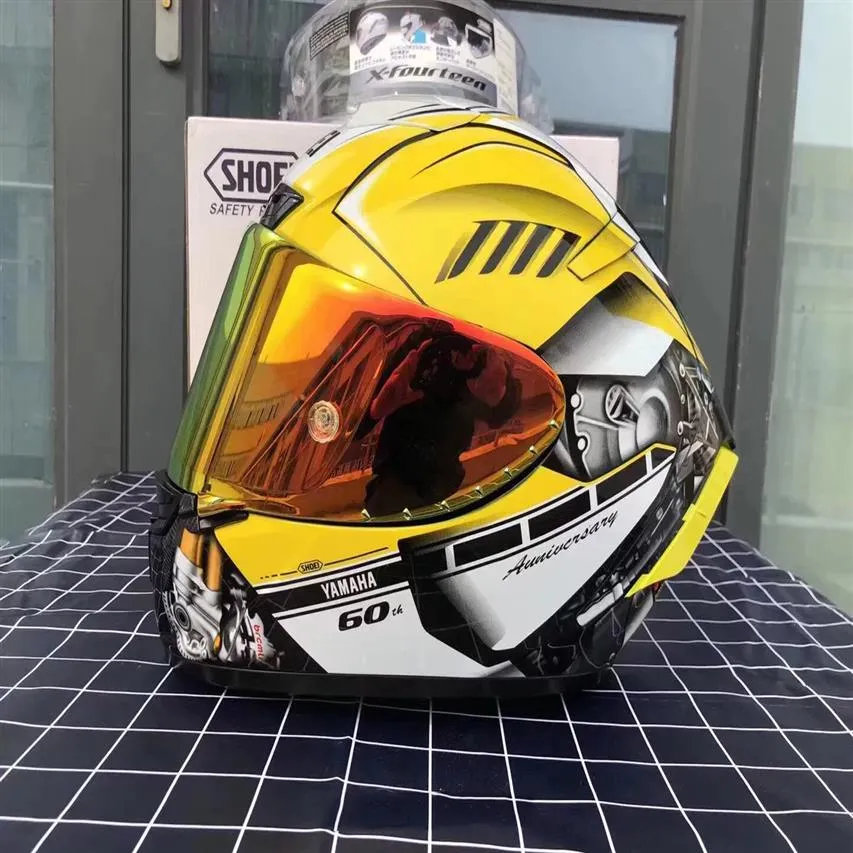 Casque intégral shoei X14 yaha rjm 60 Visière anti-buée pour casque de moto Man Riding Car casque de moto de course de motocross-NOT-ORIGINAL-hel301H