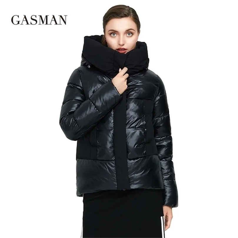 Gasman Black Patchwork Fashion Brand Women's Winter Jacket Women's Coat Down Parka Female Windproof Puffer Thick Jacket 005 201214