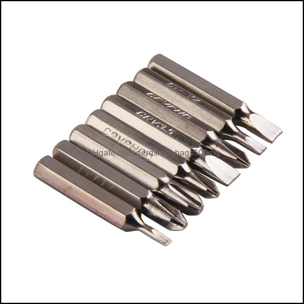 8 In 1 Precision Magnetic Pen Style Screwdriver Screw Bit Set Slotted Phillips Torx V1.5-3.5 Repair Portable DIY Tool MOQ:60PCS