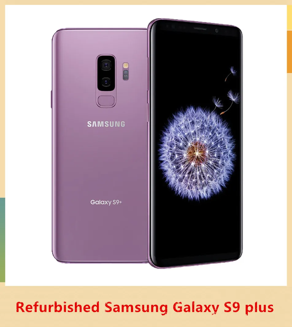 Samsung Galaxy S9 Plus G965U G965F Oryginalny odblokowany telefon komórkowy LTE Octa Core 6.2 "Dual 12MP 6 GB RAM 64GB ROM Smartfon 6PCS