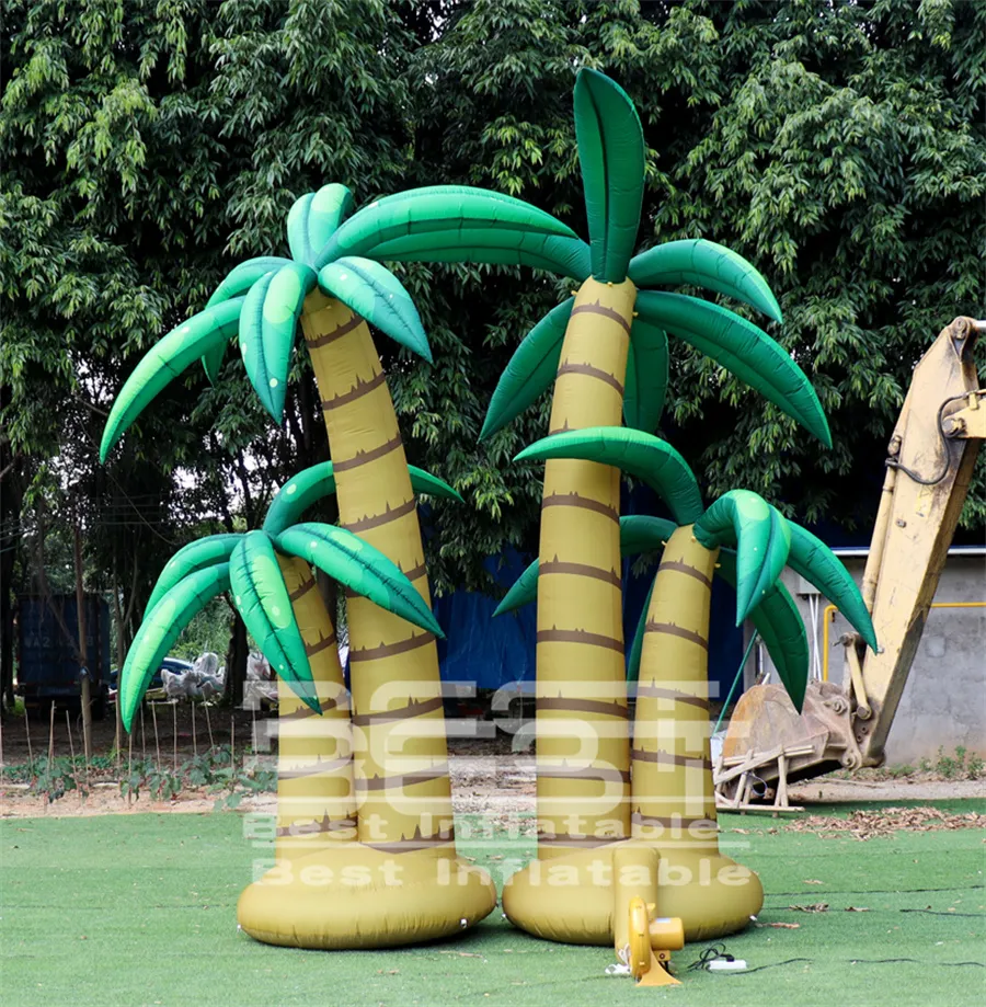 Dostosowane 4 -metrowe wysokość zasobów ogrodowych olbrzymie nadmuchiwane palmy do imprezowych festiwalu muzycznego dekoracji festiwalu muzycznego