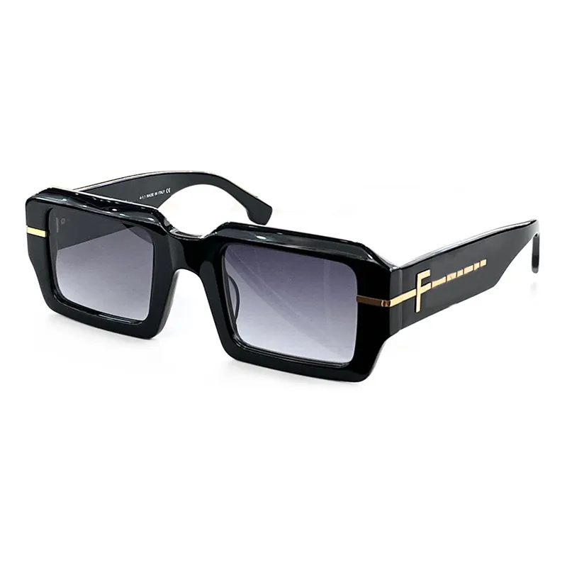 Óculos de sol masculinos de alta qualidade de alta qualidade Design de moda de moda de moda para mulheres Fe40045 Vintage Popula estilo misto protetor protetor externo Eyewear com corrente