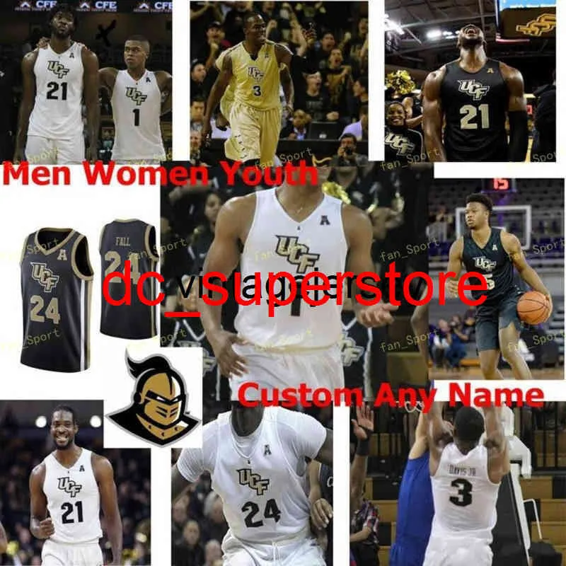 NCAA College UCF Knights Basketball Jersey 14 Ibrahim Famouke Doumbia 15 Aubrey Dawkins 2 Dre Milon Matt Milon Cousu sur mesure