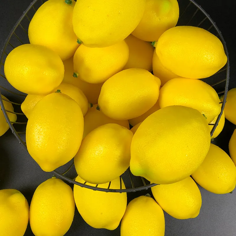 Simulazione realistica Limone artificiale Disply di frutta finta Decorazione per feste a casa 372 D3