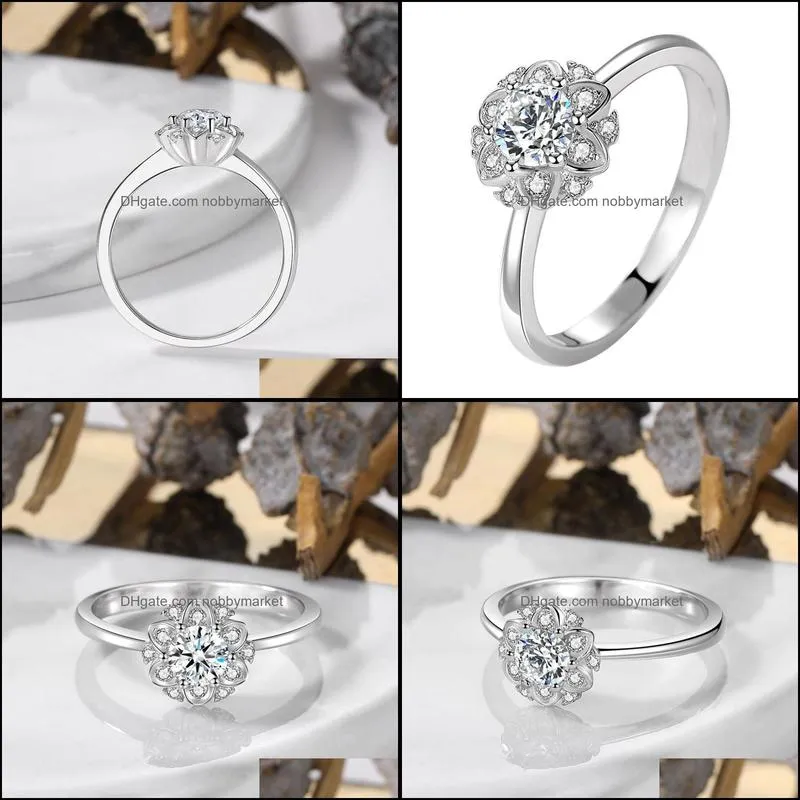 Wedding Rings Summer Flower Secret 45 Minutes Simulation Diamond Ring Love Luxury