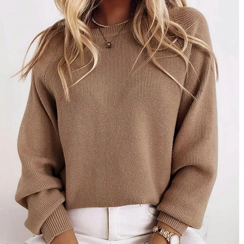 여성 패션 섹시한 둥근 목 기질 고삐 레이스 긴 소매 탑 카키 티셔츠