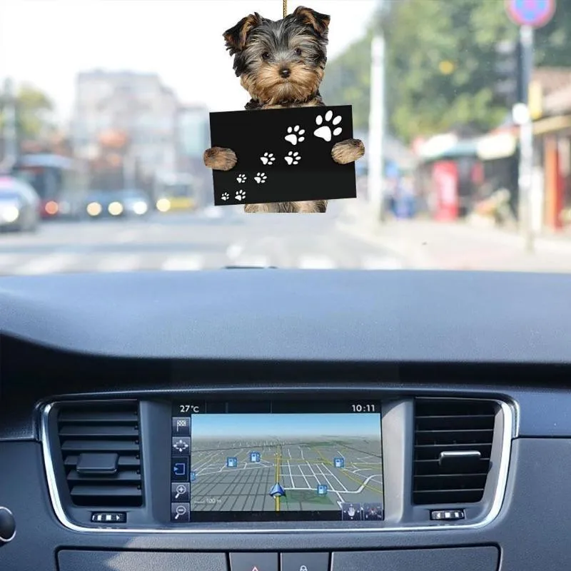 Украшения интерьера автомобиль очарование для зеркала заднего вида Симпатичная собака висящая орнамент подвеска