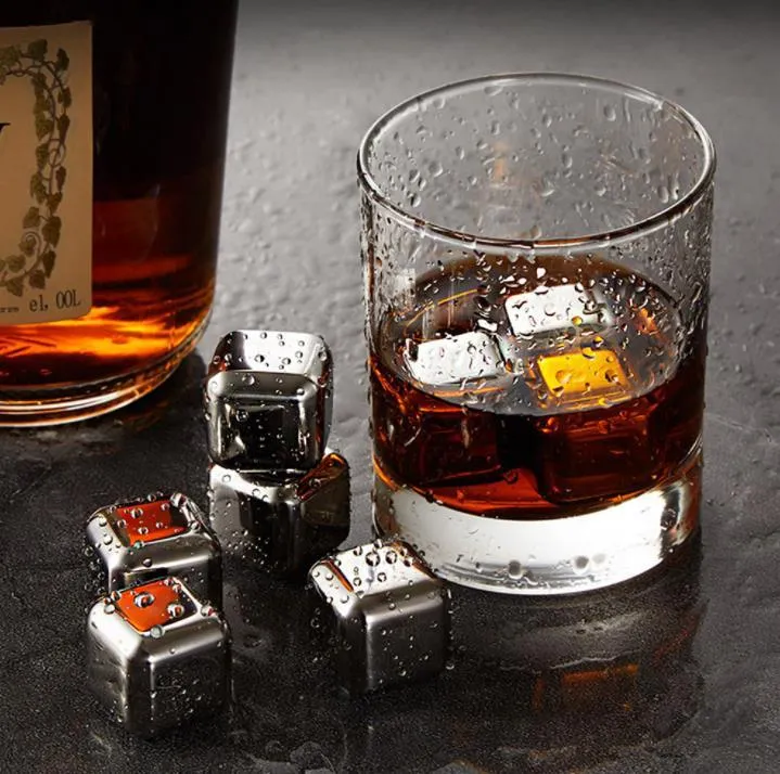 Stainless Steel Ice Cubes coolers Reusable Chilling Stones for Whiskey Wine, Keep Your Drink Cold Longer SN4905