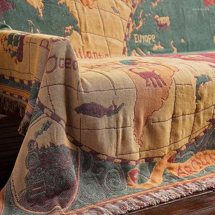 Одеяла хлопковые богемные клетки одеяло многофункциональное диван-диван-диван
