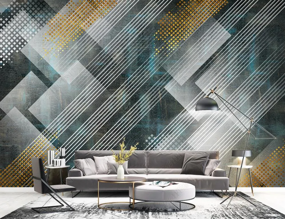 Özel Papel De Parede 3D Duvar Kağıtları Modern Minimalist Geometrik Özel Papel De Parede 3D Duvar Kağıtları Modern Minimalist Geometrik