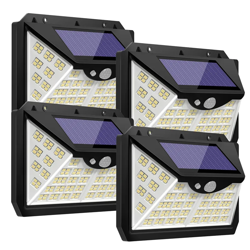 188 LED Solar Wall Luzes Ao Ar Livre 4Modes Lâmpada Solar Powered Solar Luz Solar Impermeável Luz sensor de movimento para jardim Patio Luces Solares