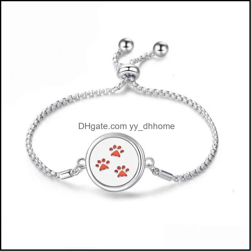 Stainless Steel Hollow Tree of Life Fragrance Bracelet Creative Essential Oil Can Open Lovers Adjustable Size Magnetic Bracelet