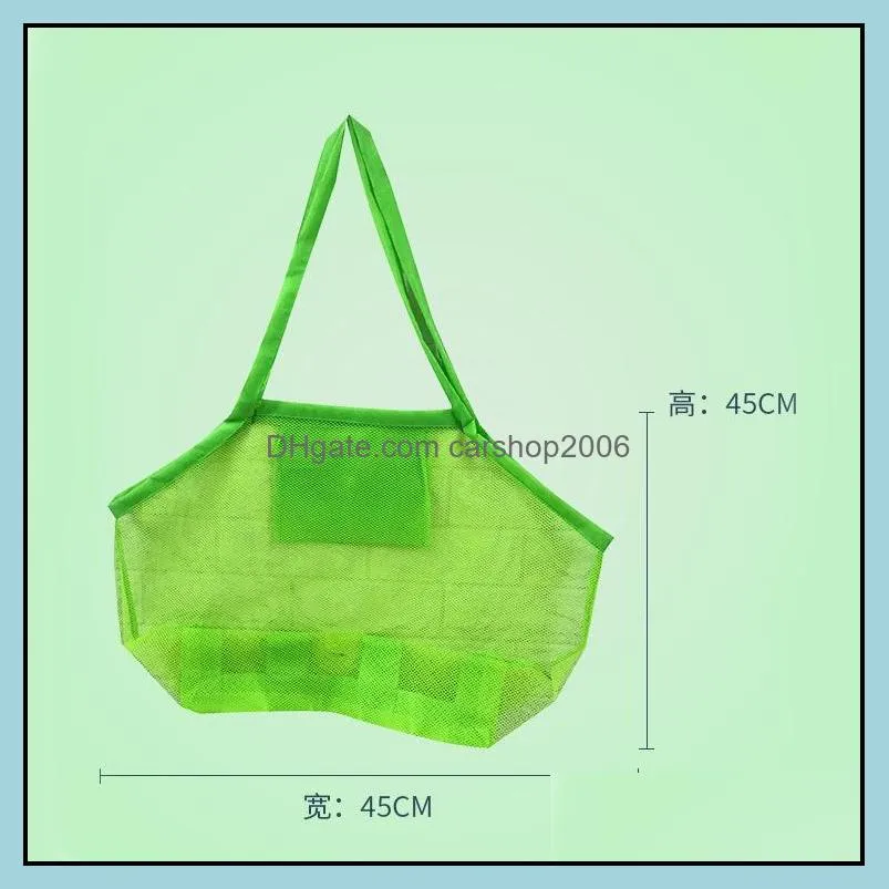 children sandbeach protable mesh bag kids toys storage bags swimming large beach bag for towels women cosmetic makeup bag