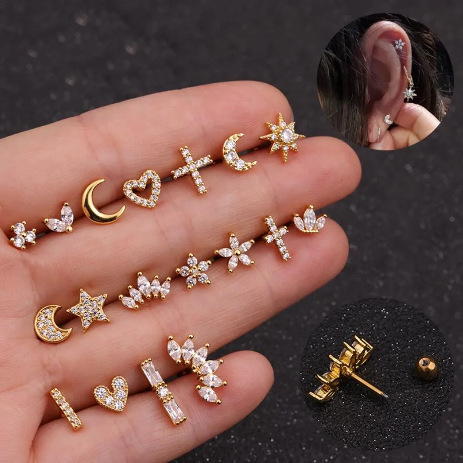 Modeherz piercing Ohrringe Frauen Ohrringe Schmuck Edelstahl Schmetterlingsflügelstollen Ohrring für Muttertag Geschenke