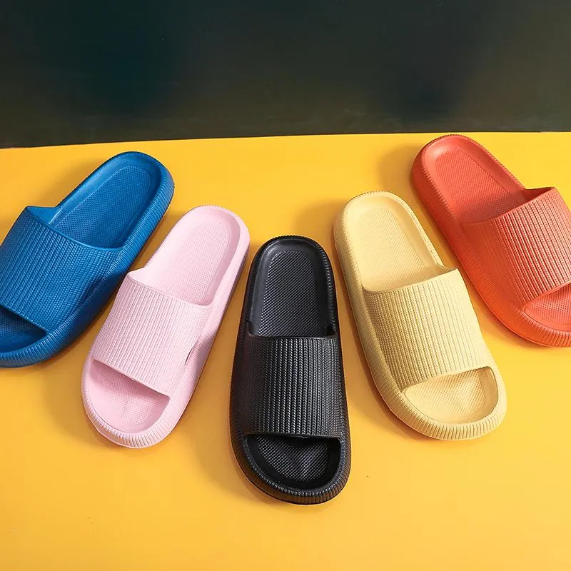 슬리퍼 패션 여성 홈 간결한 플랫폼 여름 실내 슬라이드 소프트 미끄럼 방지 단독 가정용 목욕 신발