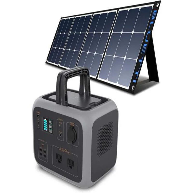 Solar Generator with Solar Panel 120W SP120 Included 500Wh Portable Power Station with 2x120V AC Outlets Battery Pack for Camping Trip Hunting Home