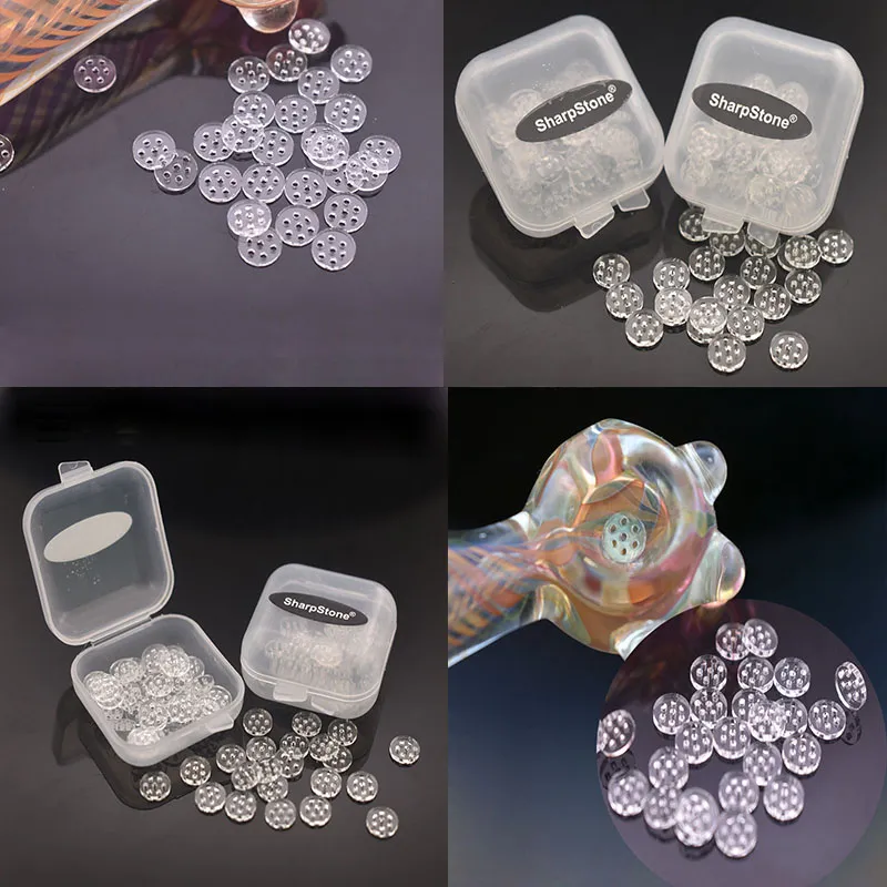 Glass Herb Screen Filters For Smoking Pipes Wholesale Bong Parts With Spoon And Water Filter