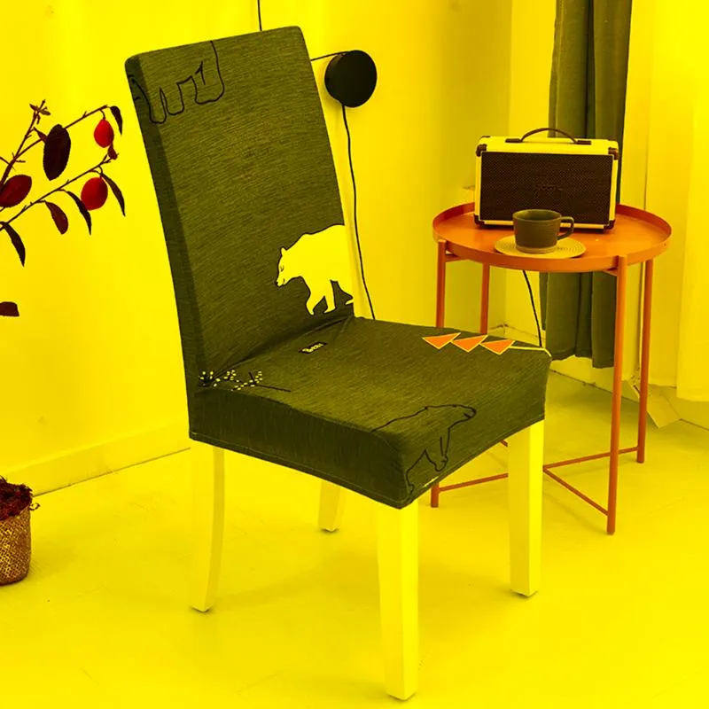 Housses de chaise pièce de couverture ménage moderne minimaliste tissu extensible ordinateur Table à manger couverture arrière housses de chaise chaise