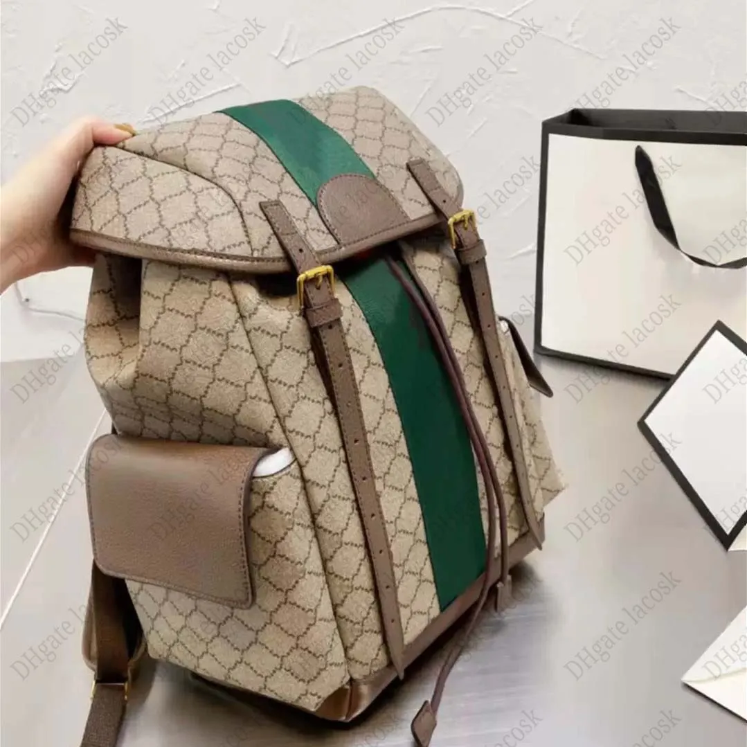 Zaini da uomo firmati moda zainetto zaino da viaggio per ragazzo di grande capacità classica borsa per laptop con fibbia in corda di alta qualità