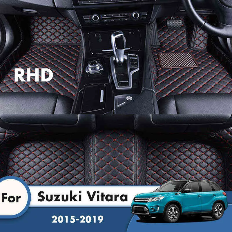 RHD Carpets Rugs for Suzuki Vitara Escudo LY 2019 2018 2017 2017 2015 Leather Car Floor Mats Custom Auto Excalities Interior H220415