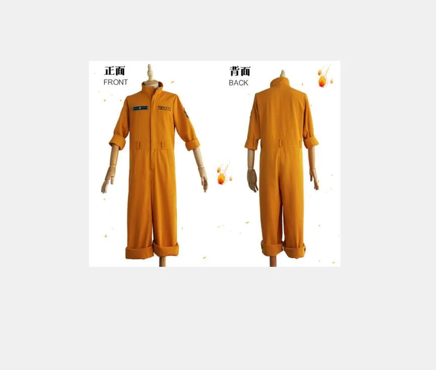 Fire Force Shinra Kusakabe Maki Oze Uniform Outfit Anime Cosplay Costume  C012