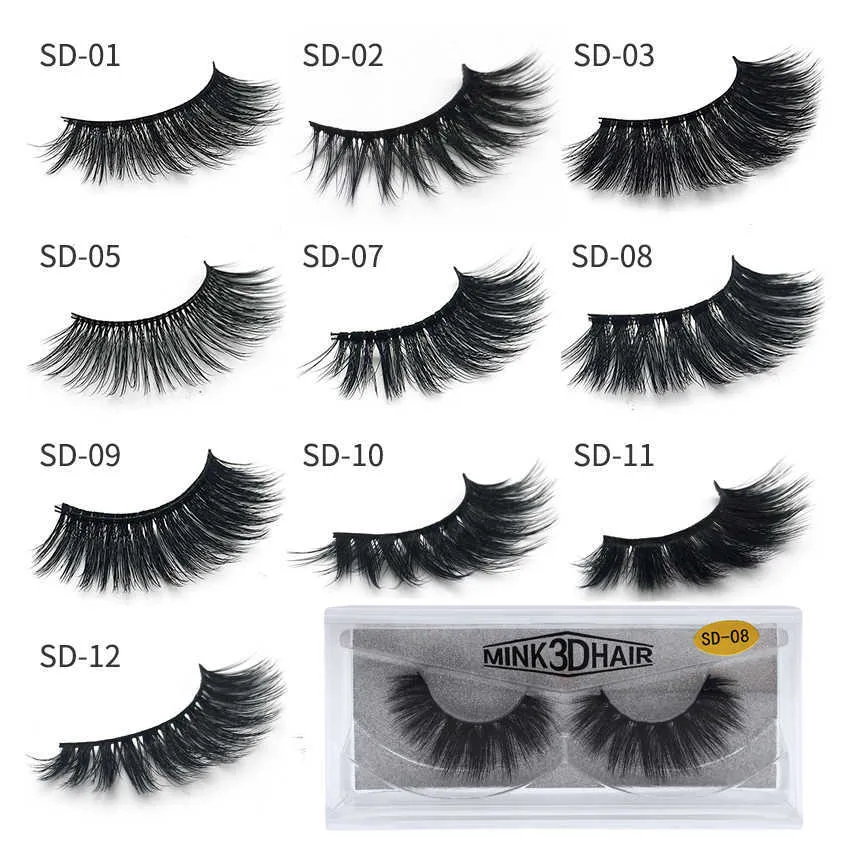 3D Mink Eyelashes Gholesale Natural False Eyelashes Soft Make up Extension Makeup Makeup Fake Eye Lashes Pack 3D Mink Lashes Bulk