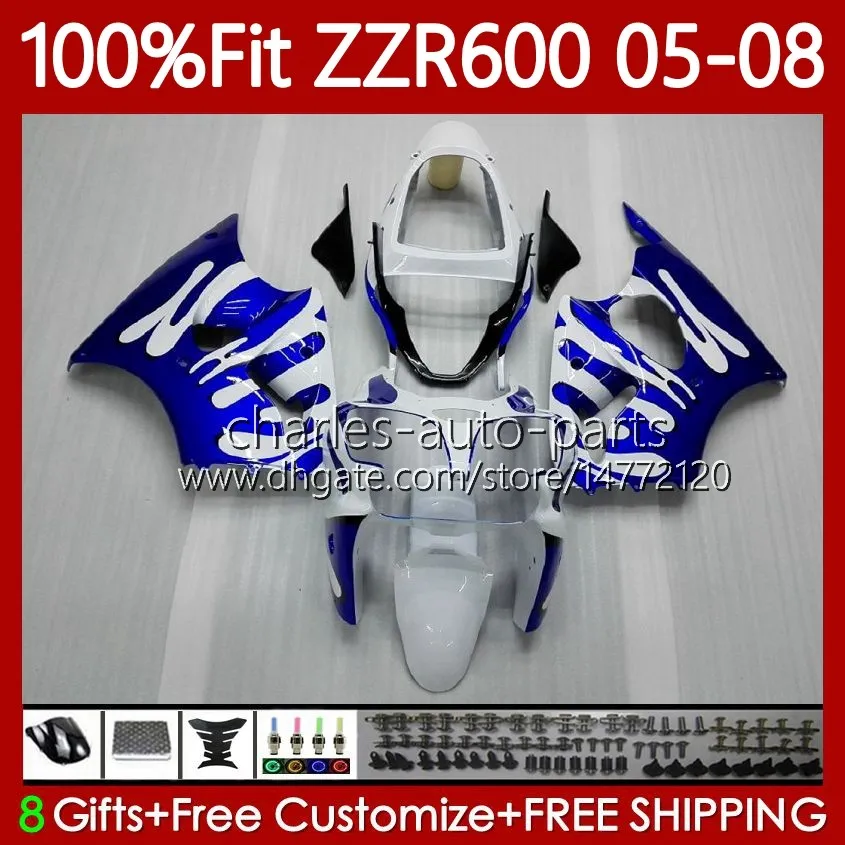 kawasaki 닌자 ZZR600 05-08 어두운 빨간색 주식 ZX ZZR-600 600 CC 05 06 07 08 COWLING 38HC.39 ZZR 600 600CC 2005 2006 2007 2008 2008 100 % 맞는 페어링 키트