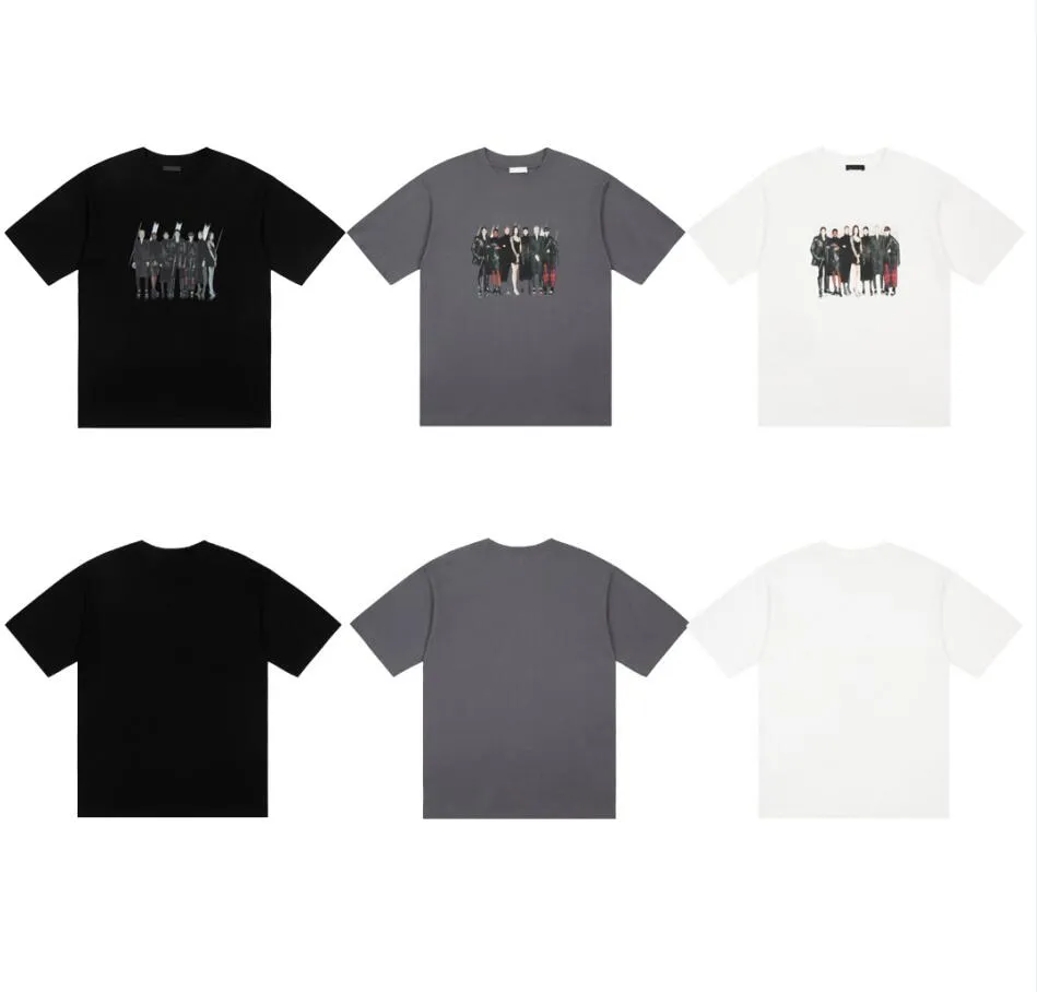 Sommar 2022 Fashion T-shirts för män Toppar Brev Gemensamt tryck Mens Womens Kläder Kortärmad T-shirt Tees