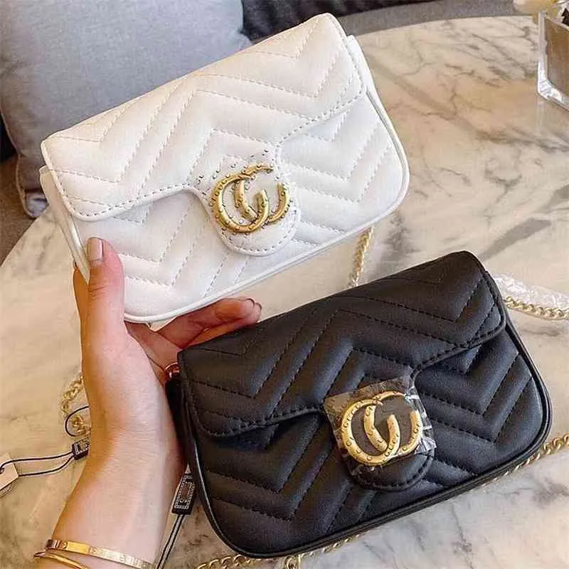 60% Off Factory Online Clearance family Marmont Super love Marmon small wavy double chain bag to one