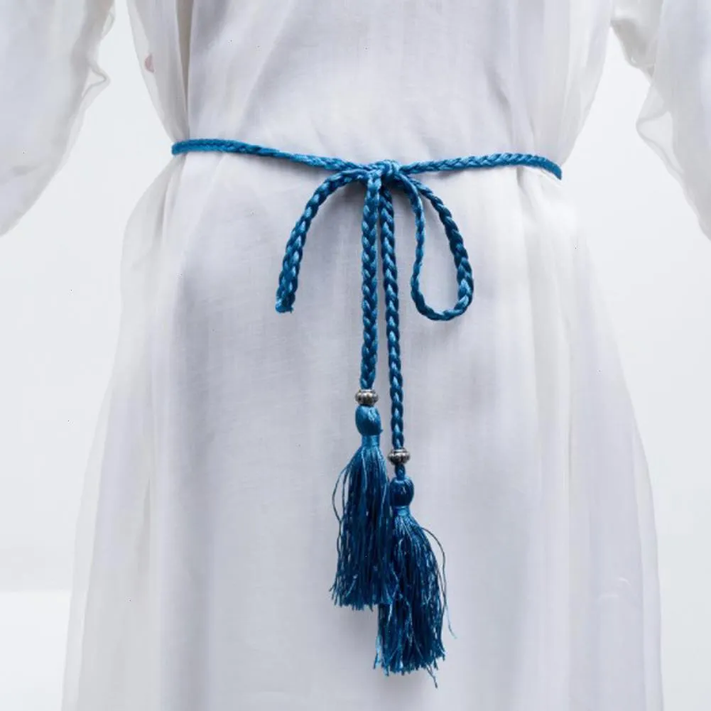 Femmes Taille Ceinture Corde Style Chinois Tress Tiss Gland