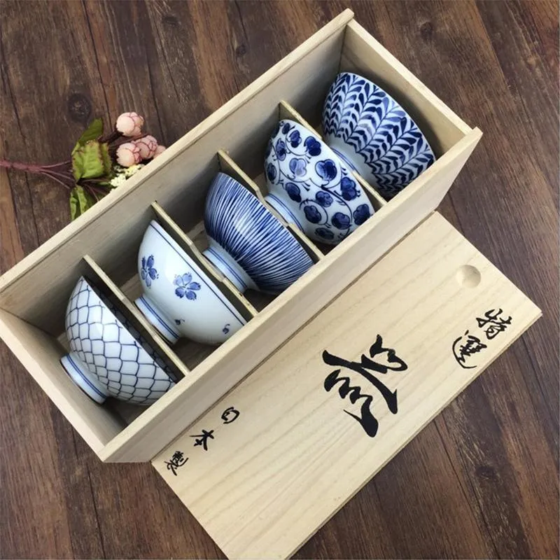 Bowls Bowl Ceramic Set Royal Blue and White Porcelain Tableware Home Creative Japanese Small Rice Bowlbowls