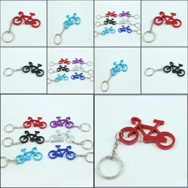 Bike Bottle Opener Bicycle Keychain Keyring Bottle Wine Beer Openers Kitchen Tools Random Color