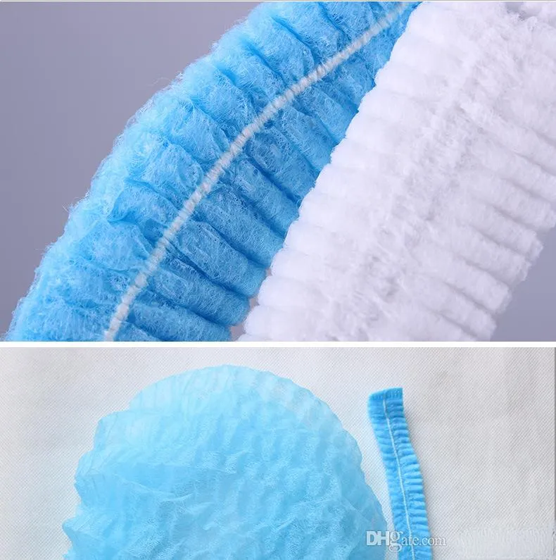 Disposable Salon Hair Hat Anti Dust Net Bouffant Cap Non-Woven Head Cover Hat Elastic Cleaning Hair Protect Hat Cap FY4024