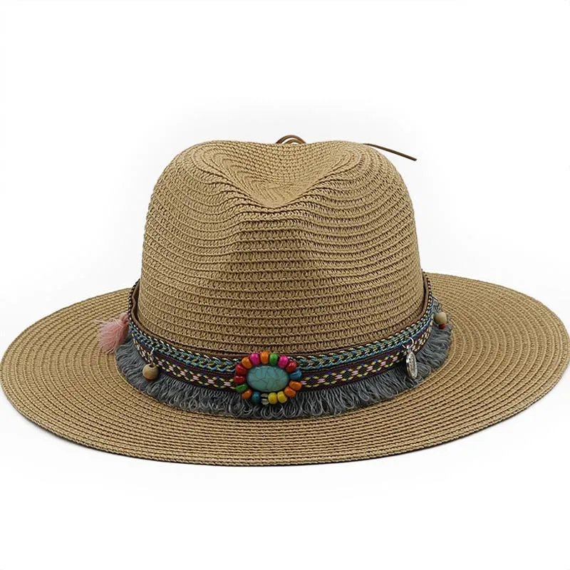 Cappelli a tesa larga 56-58-60CM Moda Panama per donna Uomo Jazz Fedora Cooling Sun Summer Traspirante Elegante cappello da donna all'ingrosso