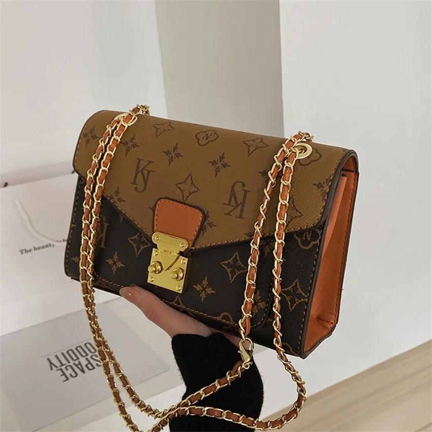 Portemonnee Bloemtas Vrouwelijke Winter Nieuwe Stijl Ketting One Schouder Underarm Tas Veelzijdige Messenger Small Square Bag